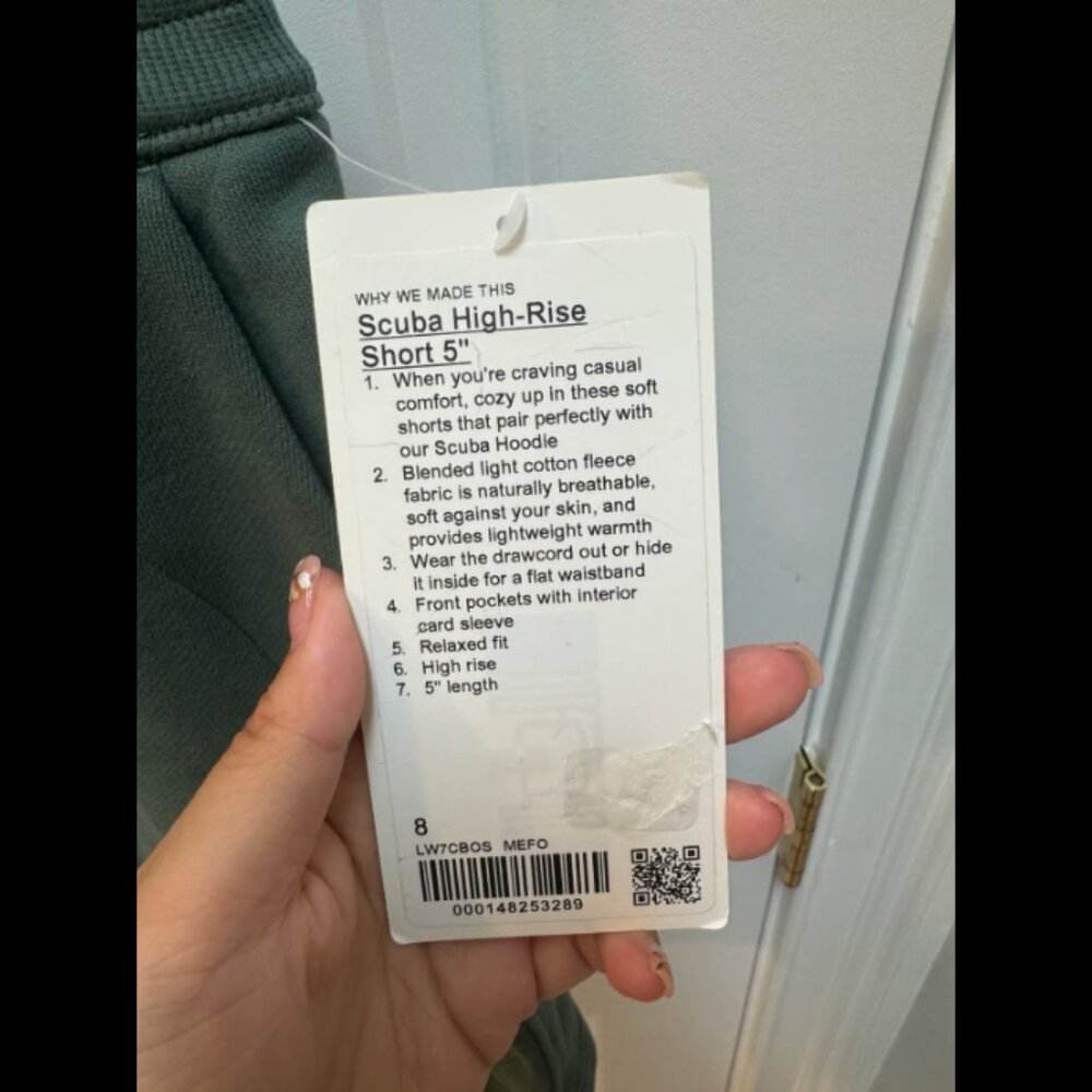 Lululemon Scuba High-Rise Short 5" Medium Forest Size 8 - Picture 9 of 9